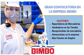 Gran Convocatoria Bimbo: Personal Operativo y de Reparto